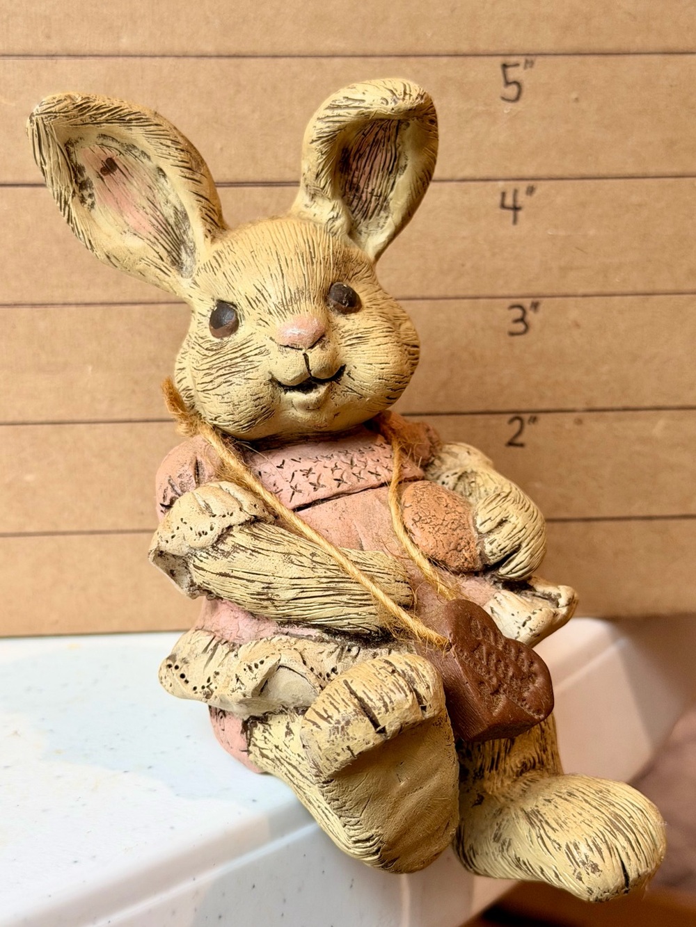 Sarah’s Attic Limited Edition: Shelf Setter Bunny Figurine in Pink Dress